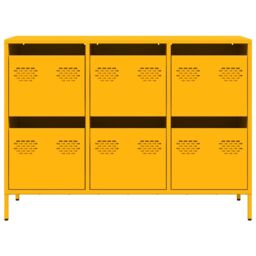 Berkfield Home Sideboard¬†Mustard Yellow 101.5x39x73.5 cm Cold-rolled Steel - thumbnail 5