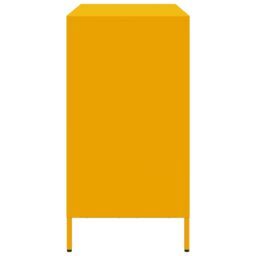 Berkfield Home Sideboard¬†Mustard Yellow 101.5x39x73.5 cm Cold-rolled Steel - thumbnail 6
