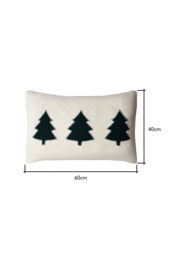 BHS Christmas Trees Cushion in Green - Size: 40 cm x 60 cm - thumbnail 4