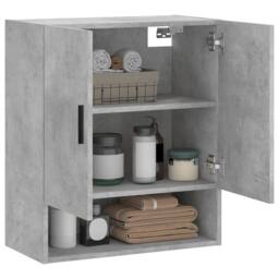 Berkfield Home Wall Cabinet Concrete Grey 60x31x70 cm Engineered Wood - Size: 60 x 31 x 70 cm - thumbnail 4