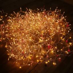 Samuel Alexander 1000 LED 25m Indoor Outdoor Christmas Multi Function Mains Operated String Lights with Timer & Clear Cable in Red & Vintage Gold - thumbnail 4