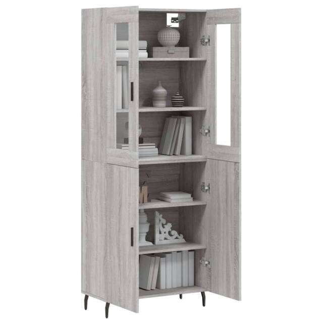 Berkfield Home Highboard Grey Sonoma 69.5x34x180 cm Engineered Wood - image 1