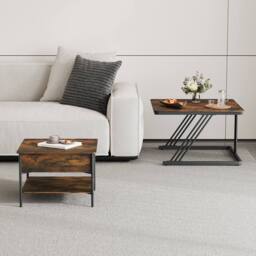 Dprodo Set of 2 Nesting Coffee Table in Walnut - thumbnail 9