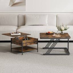 Dprodo Set of 2 Nesting Coffee Table in Walnut - thumbnail 8