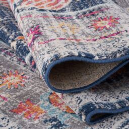 THE RUGS Marrakech Multicolour Distressed Large Area Rug & Runner Living Room 400 - Size: 160 cm x 230 cm - thumbnail 4