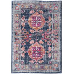THE RUGS Marrakech Multicolour Distressed Large Area Rug & Runner Living Room 400 - Size: 160 cm x 230 cm