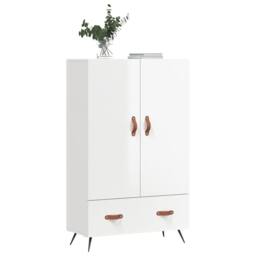 Berkfield Home Highboard High Gloss White 69.5x31x115 cm Engineered Wood - thumbnail 4
