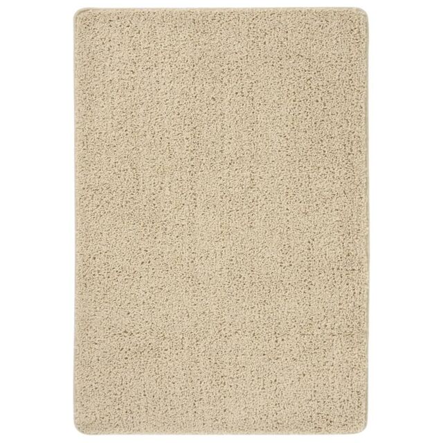 Berkfield Home Shaggy Rug Cream 120x170 cm Anti Slip in Beige - Size: 100 cm diameter - image 1
