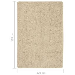 Berkfield Home Shaggy Rug Cream 120x170 cm Anti Slip in Beige - Size: 100 cm diameter - thumbnail 5