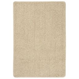 Berkfield Home Shaggy Rug Cream 120x170 cm Anti Slip in Beige - Size: 100 cm diameter - thumbnail 1