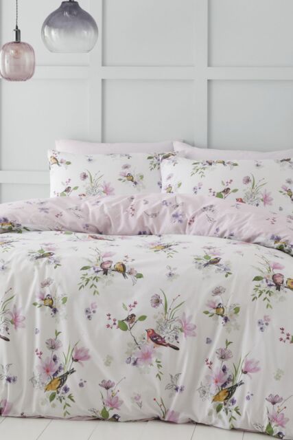 Catherine Lansfield 'Songbird' Duvet Set in Pink - Size: Single - image 1