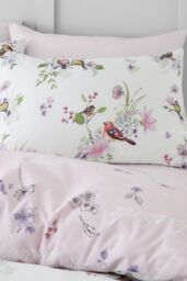 Catherine Lansfield 'Songbird' Duvet Set in Pink - Size: Single - thumbnail 3