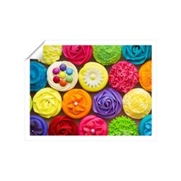 "Warren Reed - Designer Bright Colourful Cupcakes Unframed Art Print - Size: W16"" x H24""" - thumbnail 2