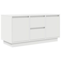 Berkfield Home TV Cabinet with LED Lights White 100x41x50 cm - Size: 100 x 41 x 50 cm - thumbnail 3