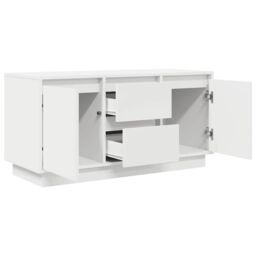 Berkfield Home TV Cabinet with LED Lights White 100x41x50 cm - Size: 100 x 41 x 50 cm - thumbnail 6