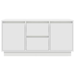 Berkfield Home TV Cabinet with LED Lights White 100x41x50 cm - Size: 100 x 41 x 50 cm - thumbnail 7