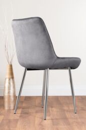 FurnitureboxUK Atlanta 6 White Dining Table & 6 Pesaro Silver Leg Chairs in Grey - thumbnail 6