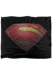 Warner Brothers Man Of Steel Logo Officially Licensed Silky Touch Super Soft Throw Blanket 152 x 127 cm in White