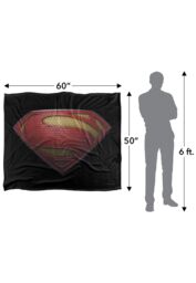 Warner Brothers Man Of Steel Logo Officially Licensed Silky Touch Super Soft Throw Blanket 152 x 127 cm in White - thumbnail 5