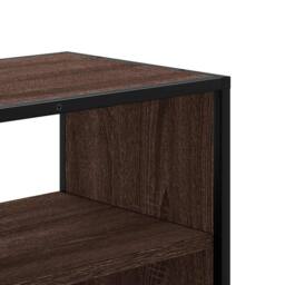 Berkfield Home TV Cabinet Brown Oak 60x31x39.5 cm Engineered Wood & Metal - thumbnail 7