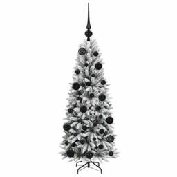 Berkfield Home Green Artificial Christmas Tree with 150 LEDs White 53 x 53 x 120 cm - thumbnail 4