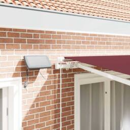 Berkfield Home Manual Retractable Awning with LED Burgundy 300x250 cm - thumbnail 4