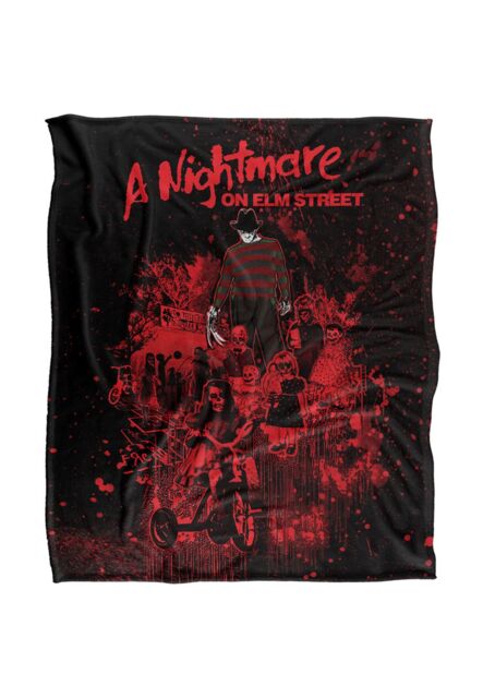 Warner Brothers Nightmare On Elm Street Silky Touch Super Soft Throw Blanket 152x127cm in White - Size: 152x127 cm - image 1