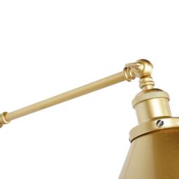 Wyld and Coco Set of 2 Gold Metal Wall Lamps with Adjustable Arm - thumbnail 8
