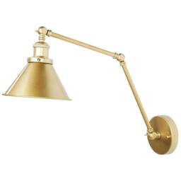 Wyld and Coco Set of 2 Gold Metal Wall Lamps with Adjustable Arm - thumbnail 4