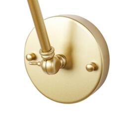 Wyld and Coco Set of 2 Gold Metal Wall Lamps with Adjustable Arm - thumbnail 9