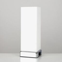 ValueLights LAzio Pair of Silver Table Lamps Touch On/Off - thumbnail 1