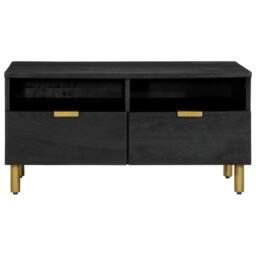 Berkfield Home Durable Coffee Table Black 80x54x40 cm Engineered Wood - Size: 80 x 54 x 40 cm - thumbnail 1