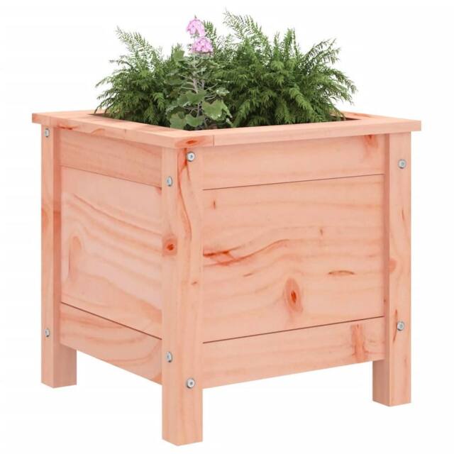 Berkfield Home Decorative Garden Planter 40x40x39 cm Solid Wood Douglas in Light Brown - Size: 40 x 40 x 39 cm - image 1