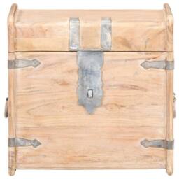 Berkfield Home Chest 40x40x40 cm Solid Acacia Wood in Brown - Size: 40 x 40 x 40 cm - thumbnail 3