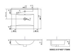 Vente-unique Ribbed Suspended Bathroom Cabinet With Built-In Basin - 60 Cm - Pink - thumbnail 9