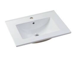 Vente-unique Ribbed Suspended Bathroom Cabinet With Built-In Basin - 60 Cm - Pink - thumbnail 7