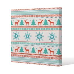 Benjamin Tate Design Christmas traditional knitted (canvas) / 114 x 114 x 4cm in Natural - Size: 114 x 114 x 4 cm - thumbnail 1