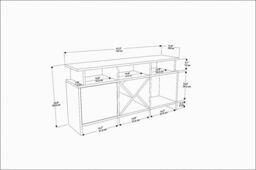 Decorotika Auburn TV Stand TV Unit for TV's up to 47 inch in Grey - thumbnail 6