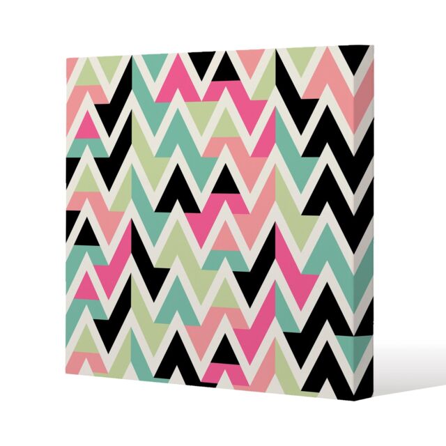 Benjamin Tate Design Summer hipster boho chic (Canvas Print) / 46 x 46 x 4cm in Natural - Size: 46 x 46 x 4 cm - image 1
