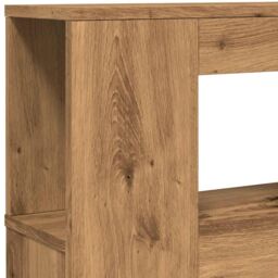 Berkfield Home LED Headboard Artisan Oak 200x18.5x103.5 cm Engineered Wood in Brown - thumbnail 9
