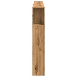 Berkfield Home LED Headboard Artisan Oak 200x18.5x103.5 cm Engineered Wood in Brown - thumbnail 7