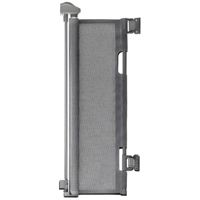Ferand Easy Retractable Baby Gate 1430mm Wide 795mm Tall for Stairs Hallways in Grey - image 1