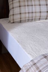 Catherine Lansfield 'Thermal Fleece' Under Blanket Fitted Sheet in Cream - Size: Single