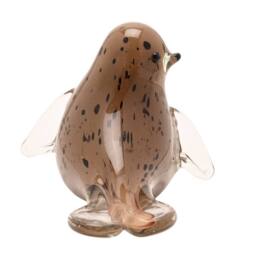 Objets d'Art Glass Figurine Grey Seal in Brown - thumbnail 4