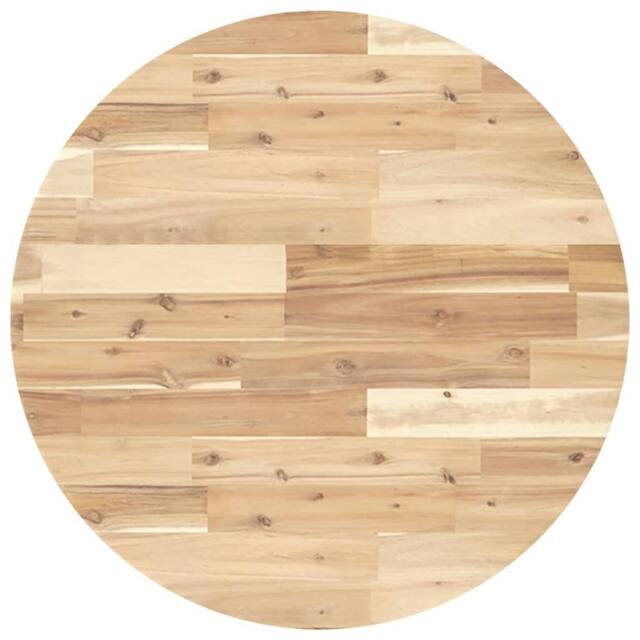 Berkfield Home Table Top Round √ò70x4 cm Solid Wood Acacia in Brown - Size: 70x4 cm - image 1