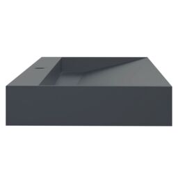 Berkfield Home Wash Basin 120x46x11 cm Mineral Cast/Marble Cast Anthracite in Black - Size: 120 x 46 x 11 cm - thumbnail 5