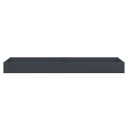 Berkfield Home Wash Basin 120x46x11 cm Mineral Cast/Marble Cast Anthracite in Black - Size: 120 x 46 x 11 cm - thumbnail 4