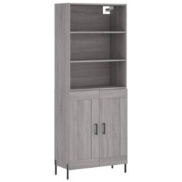 Berkfield Home Highboard Grey Sonoma 69.5x34x180 cm Engineered Wood - thumbnail 2