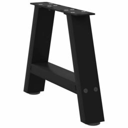 Berkfield Home Coffee Table Legs A-Shaped 2 pcs Black¬†50x(30-31) cm Steel in Black - thumbnail 4