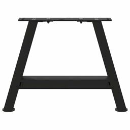 Berkfield Home Coffee Table Legs A-Shaped 2 pcs Black¬†50x(30-31) cm Steel in Black - thumbnail 5